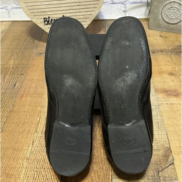 Salvatore Ferragamo Black Leather Gancini horse bit Loafer Dress Shoe 12 main image 7